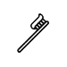 Toothbrush with toothpaste on bristles, line art style.